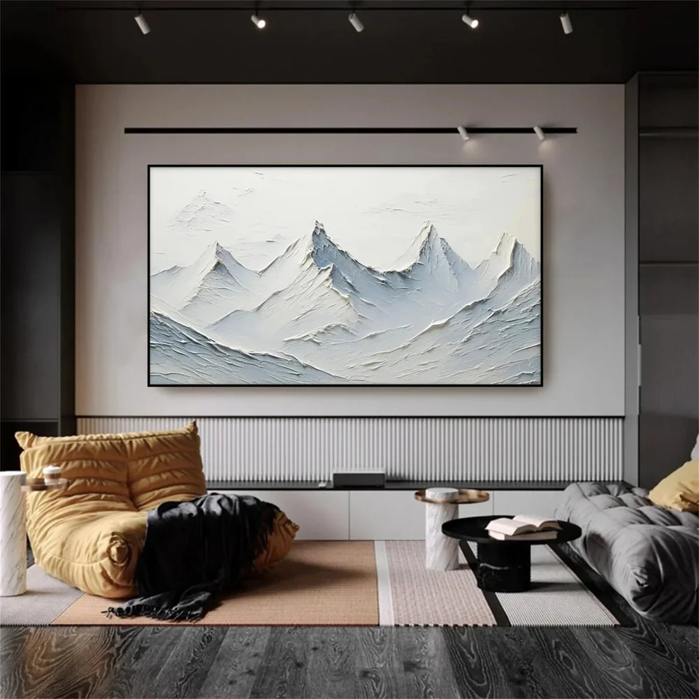 Minimalist Mountain Textured Canvas Art #BT028