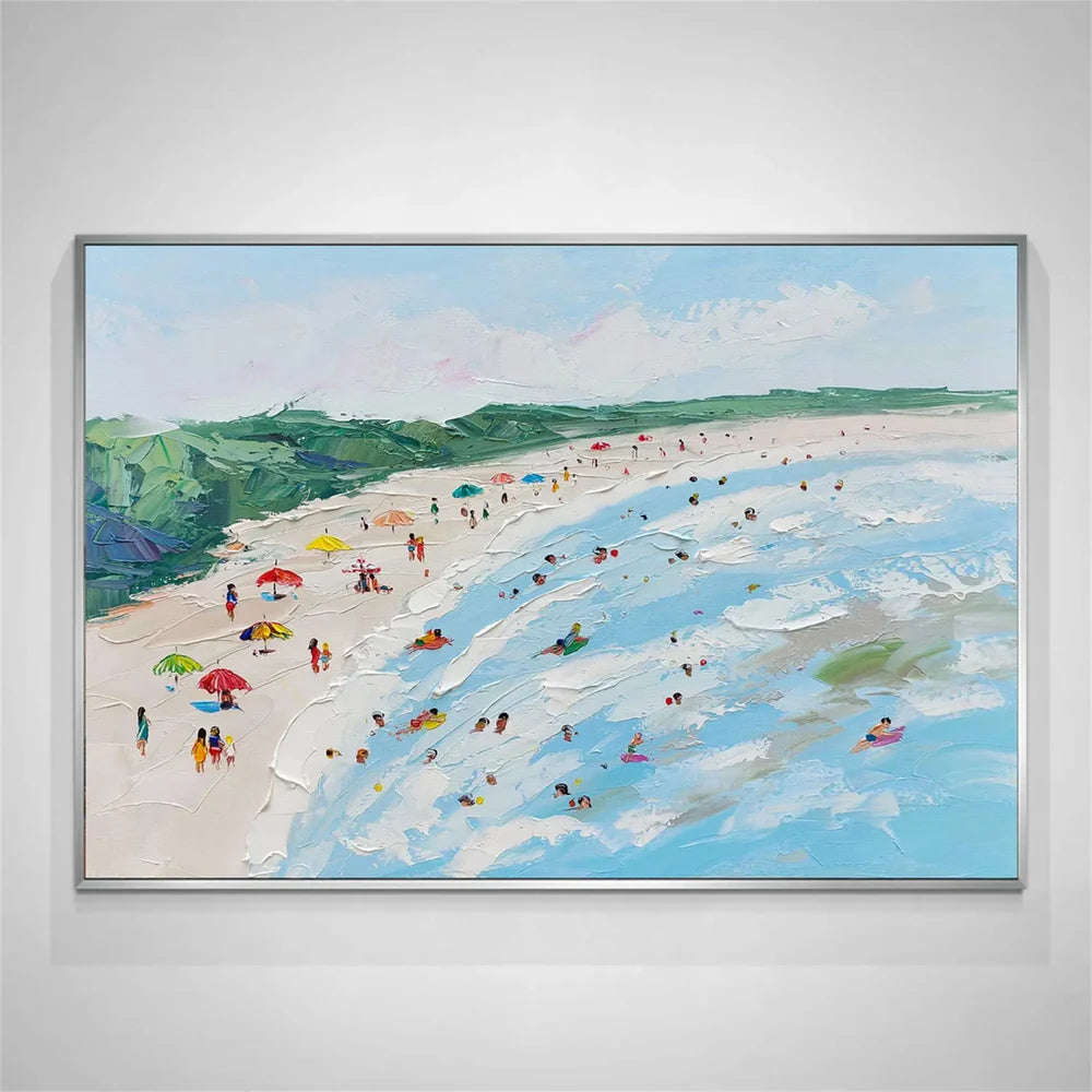 Swimming Sport Textured Canvas Painting #PB029