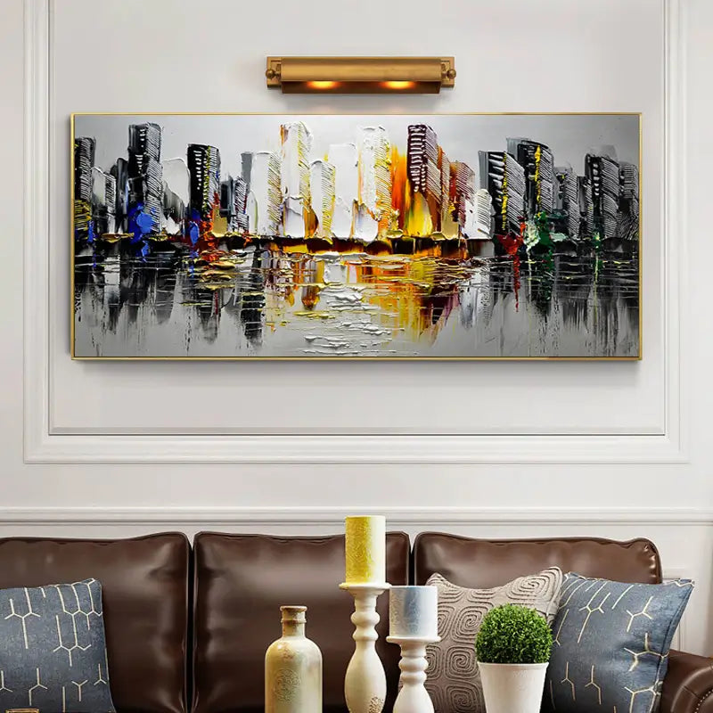 Abstract Urban Landscape Textured Painting #UL002