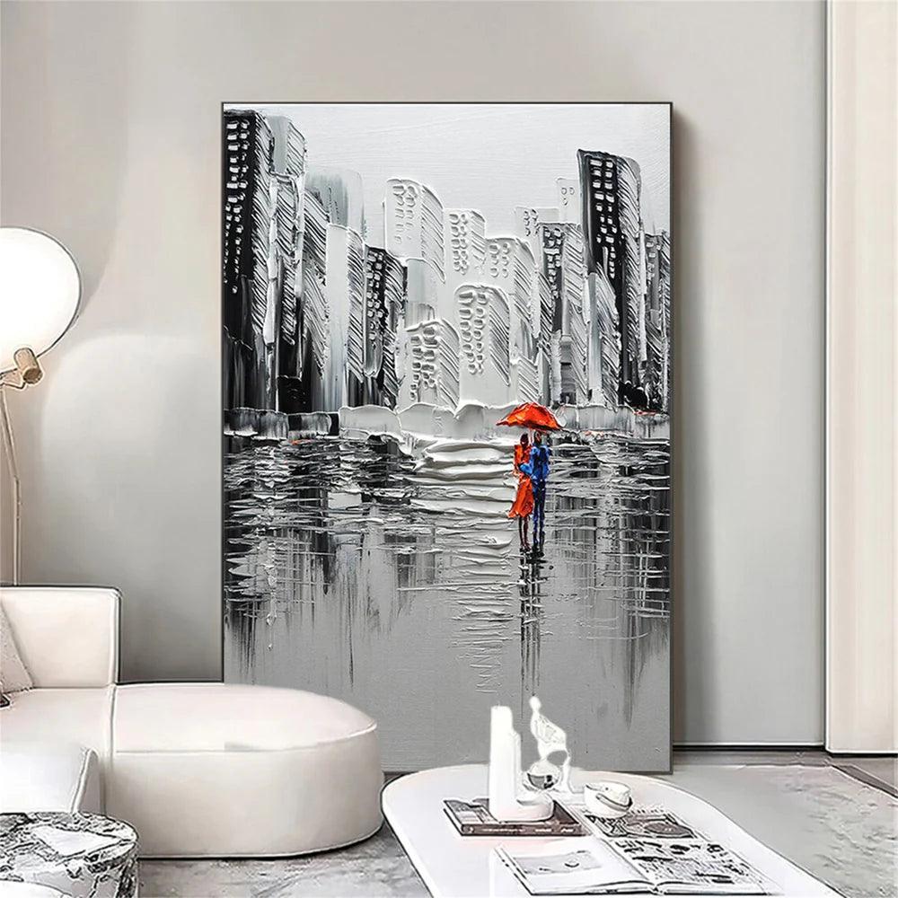 Abstract Urban Landscape Textured Painting #UL008