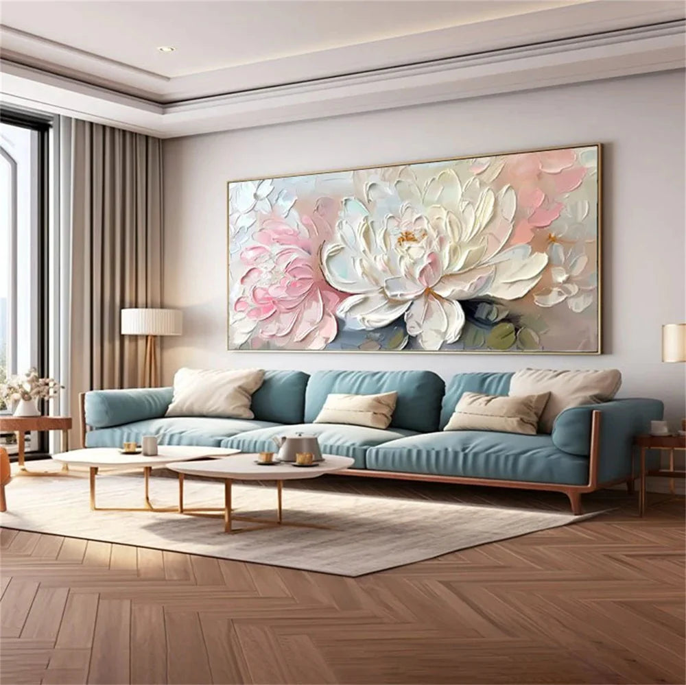 Abstract Flower And Tree Textured Canvas Art #MF005