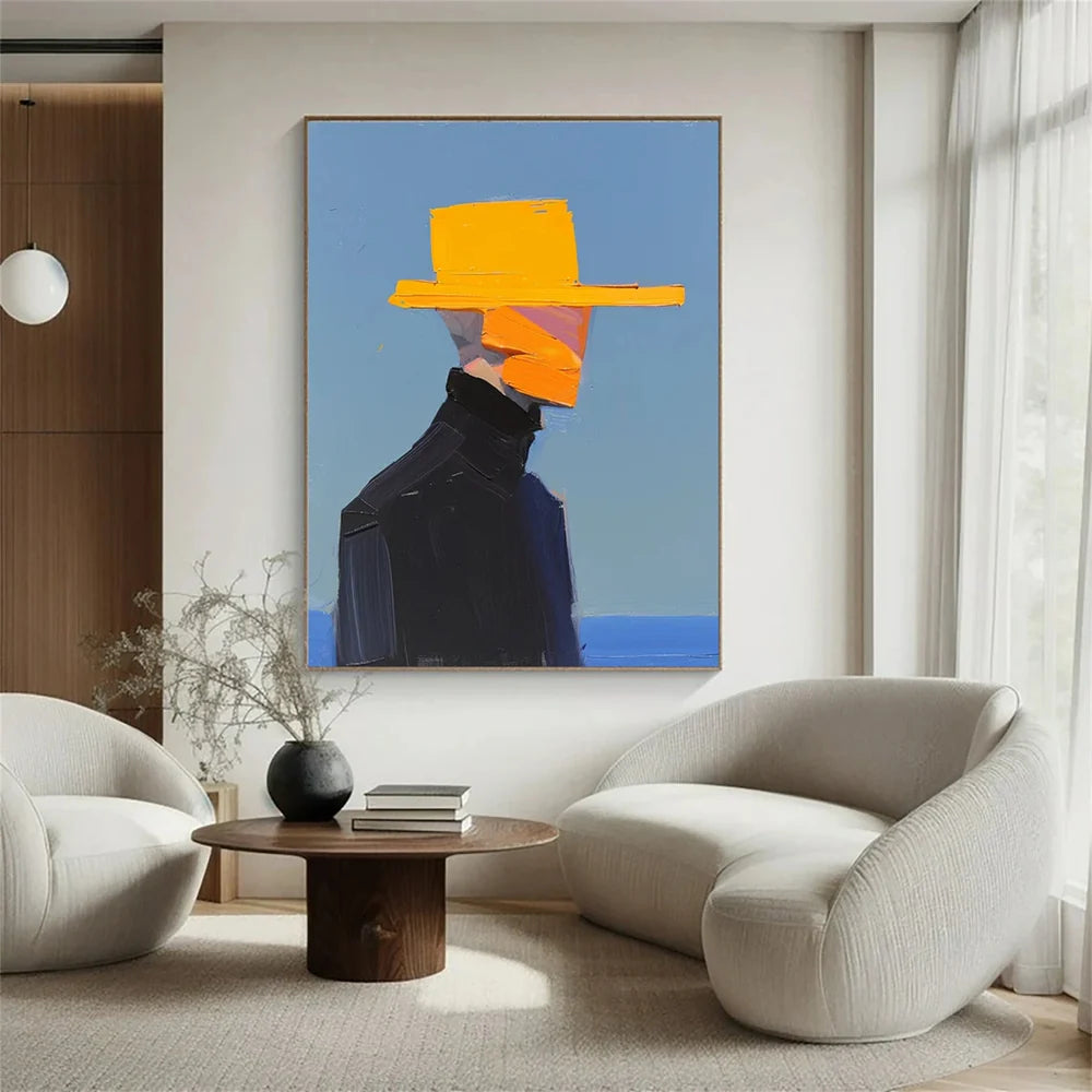 Colorful Abstract Portrait Textured Wall Art # LA009