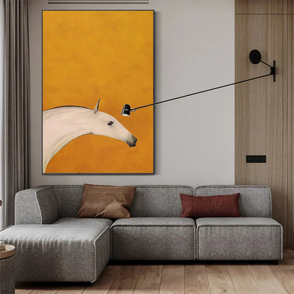 Abstract Animal Horse Canvas Art #DW004