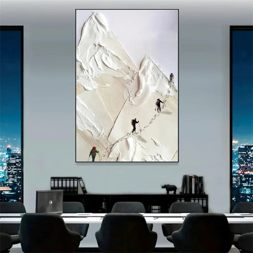 Climbing Sport Textured Canvas Painting #PB004