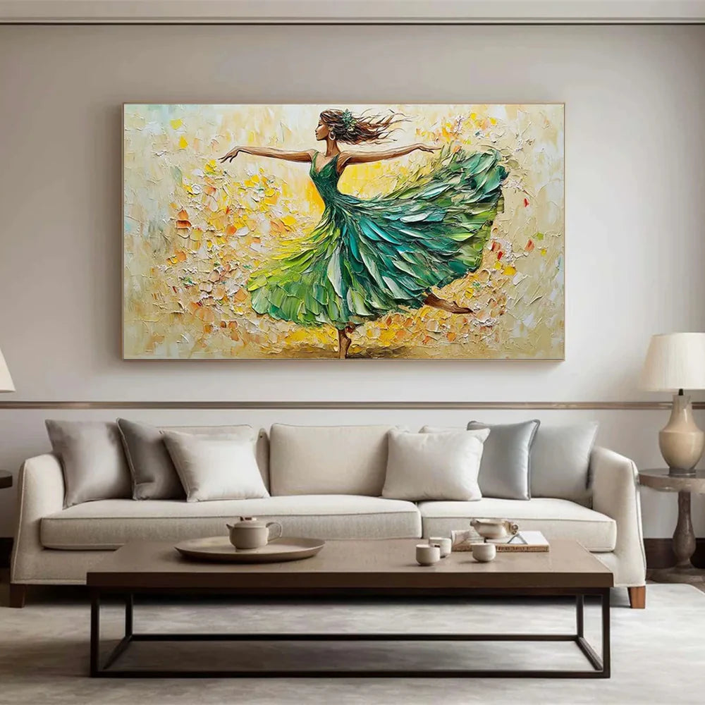 Colorful Abstract Portrait Textured Wall Art # LA021