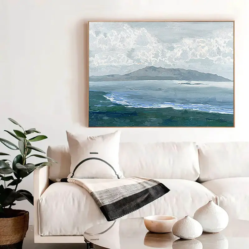 Abstract Ocean And Sky Canvas Art #OC064