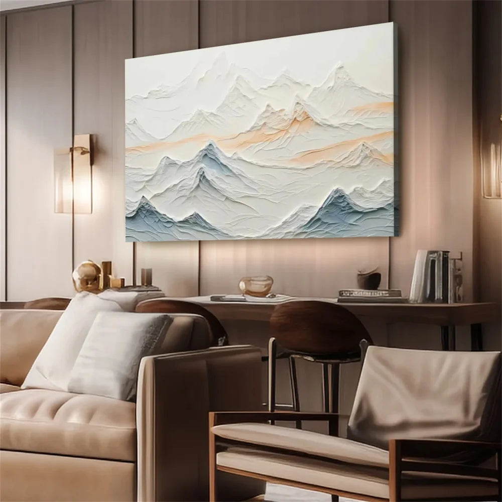 Minimalist Mountain Textured Canvas Art #BT029