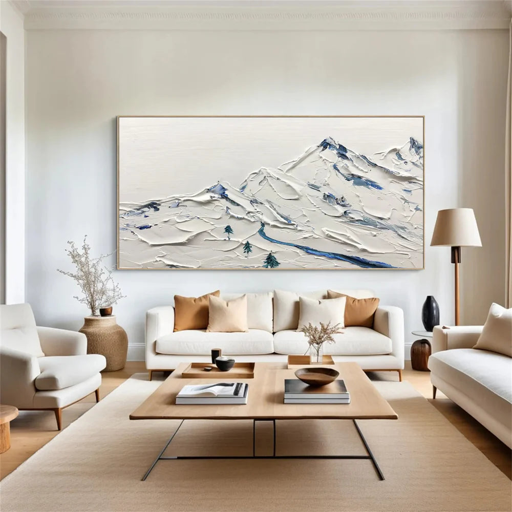Minimalist Mountain Textured Canvas Art #BT024