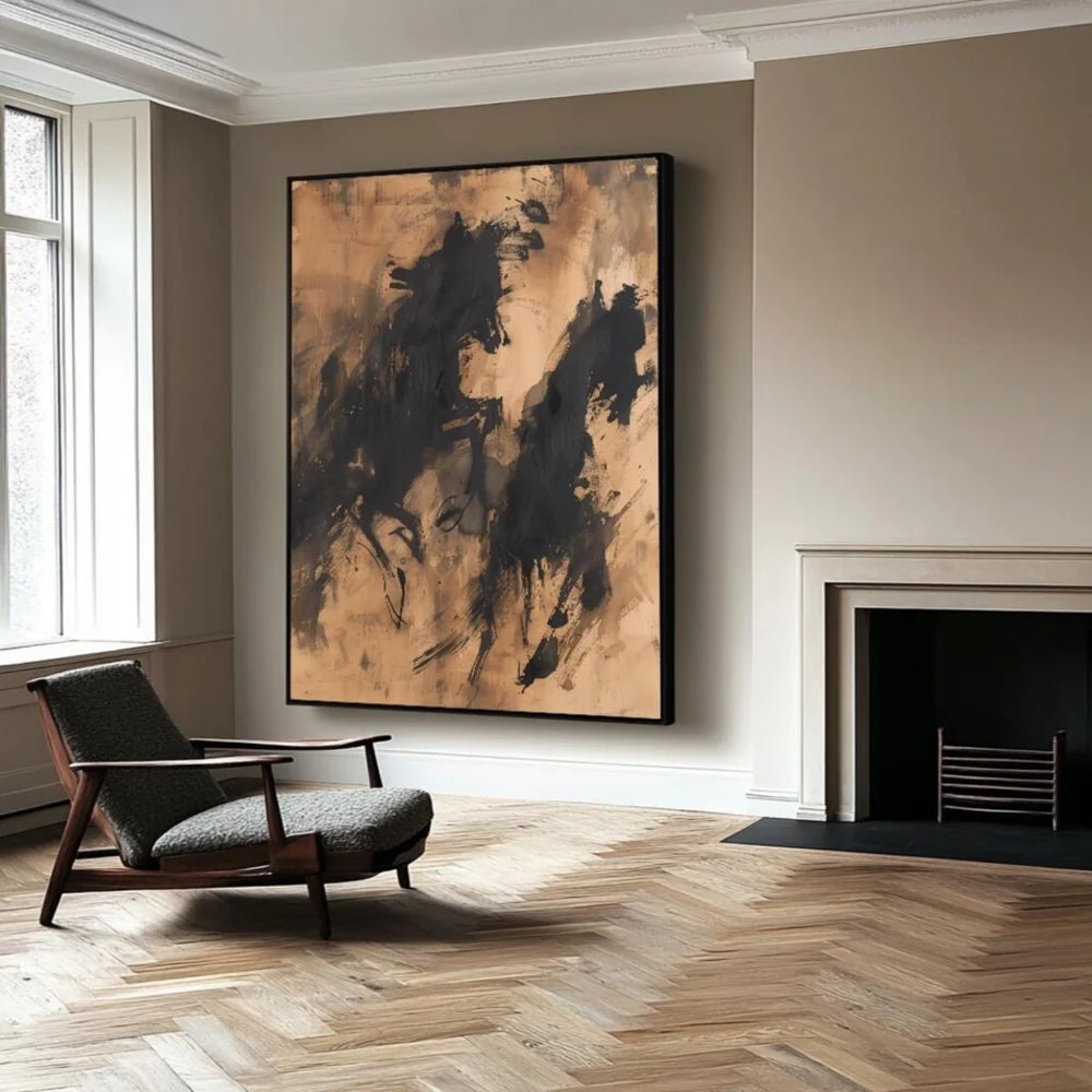 Abstract Animal Horse Canvas Art #DW049
