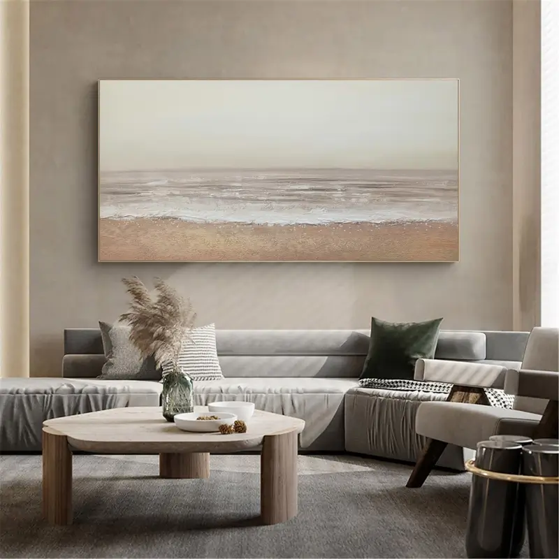 Abstract Ocean And Sky Canvas Art #OC067