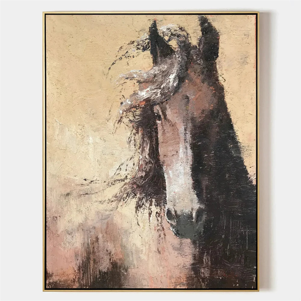 Abstract Animal Horse Canvas Art #DW053