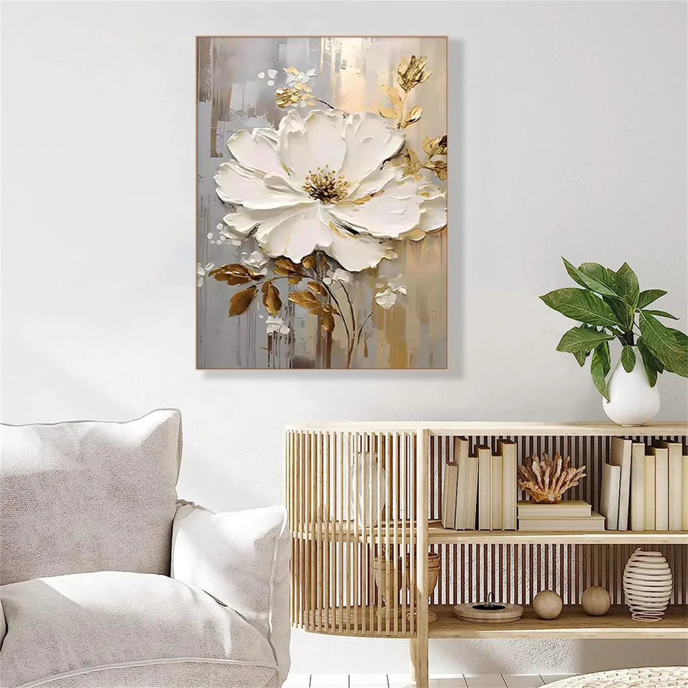 Abstract Flower And Tree Textured Canvas Art #MF011