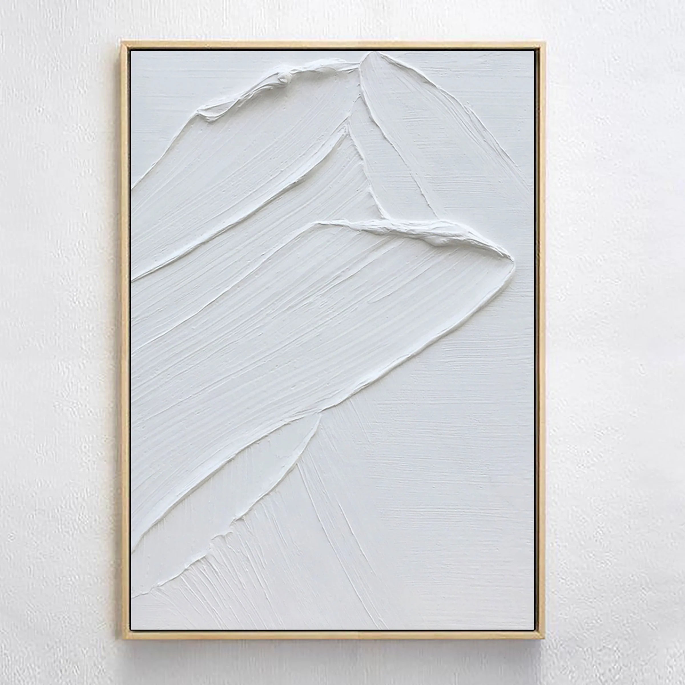 White Minimalist Textured Wall Art #WM025
