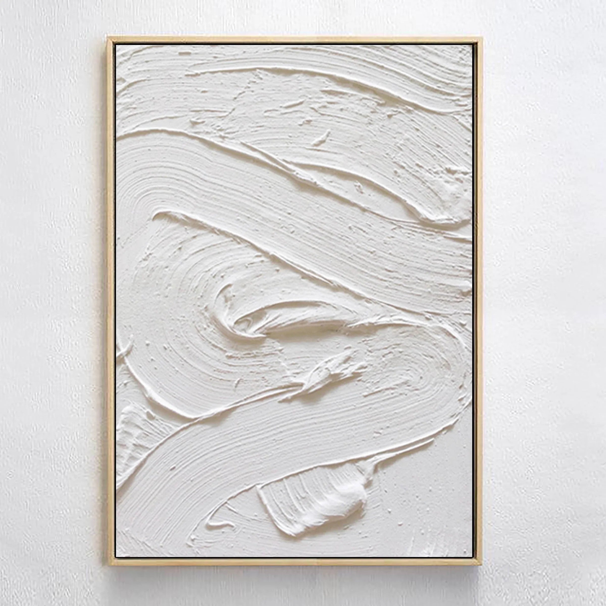 White Minimalist Textured Wall Art #WM026