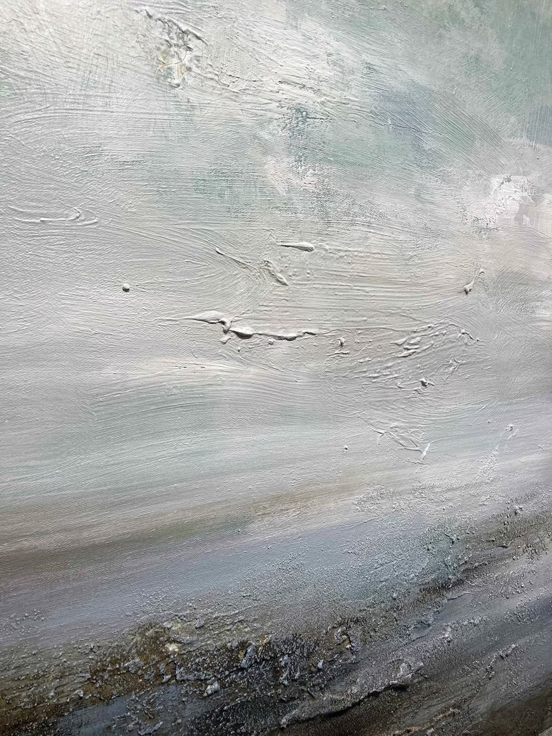 Abstract Ocean And Sky Textured Set of 2 Canvas Art #OC057