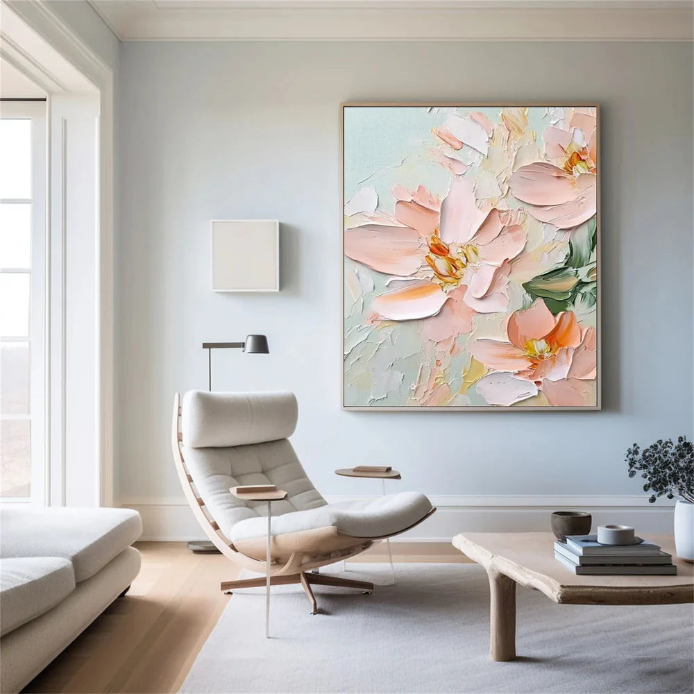 Abstract Flower And Tree Textured Canvas Art #MF061