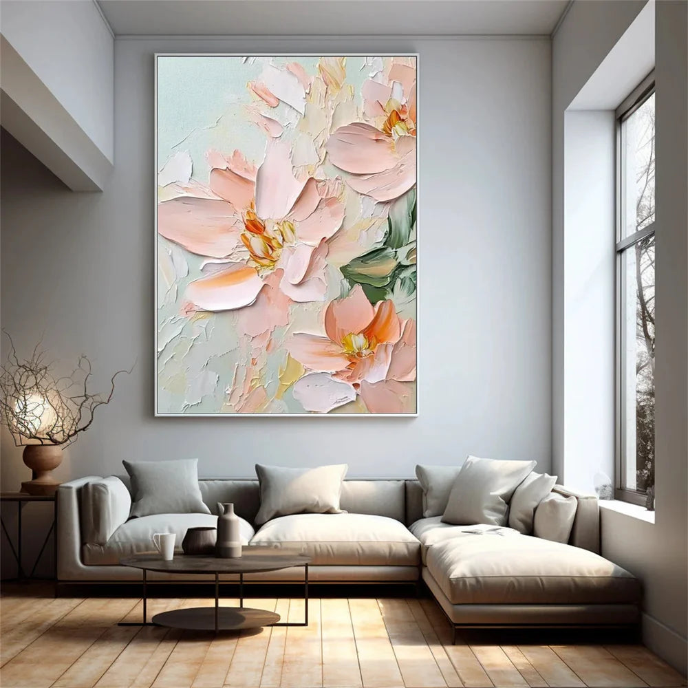 Abstract Flower And Tree Textured Canvas Art #MF061