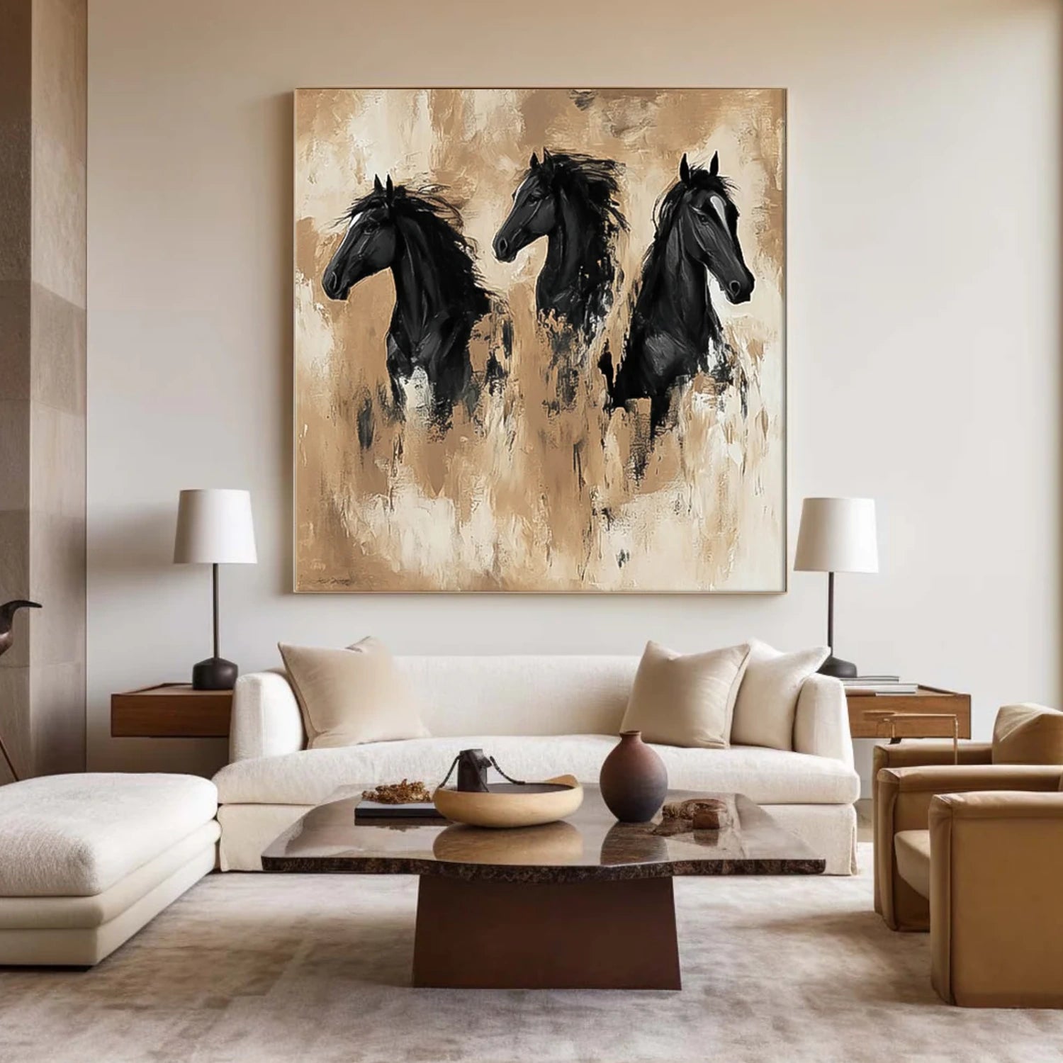 Abstract Animal Horse Canvas Art #DW096