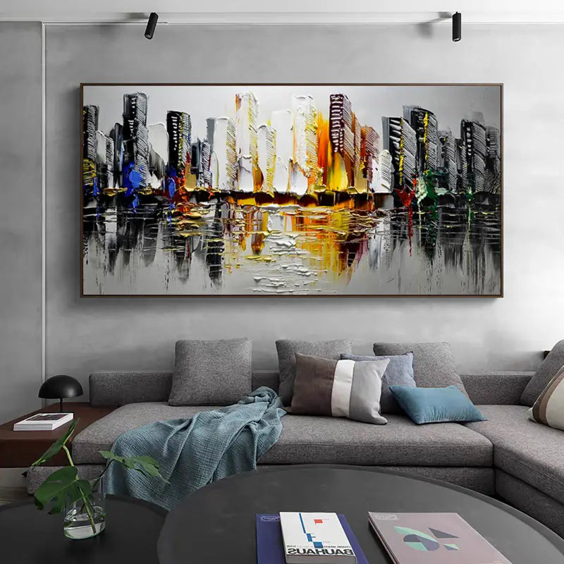 Abstract Urban Landscape Textured Painting #UL002