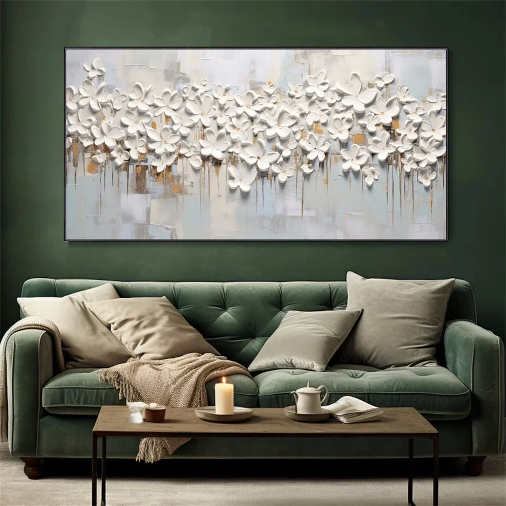Abstract Flower And Tree Textured Canvas Art #MF008