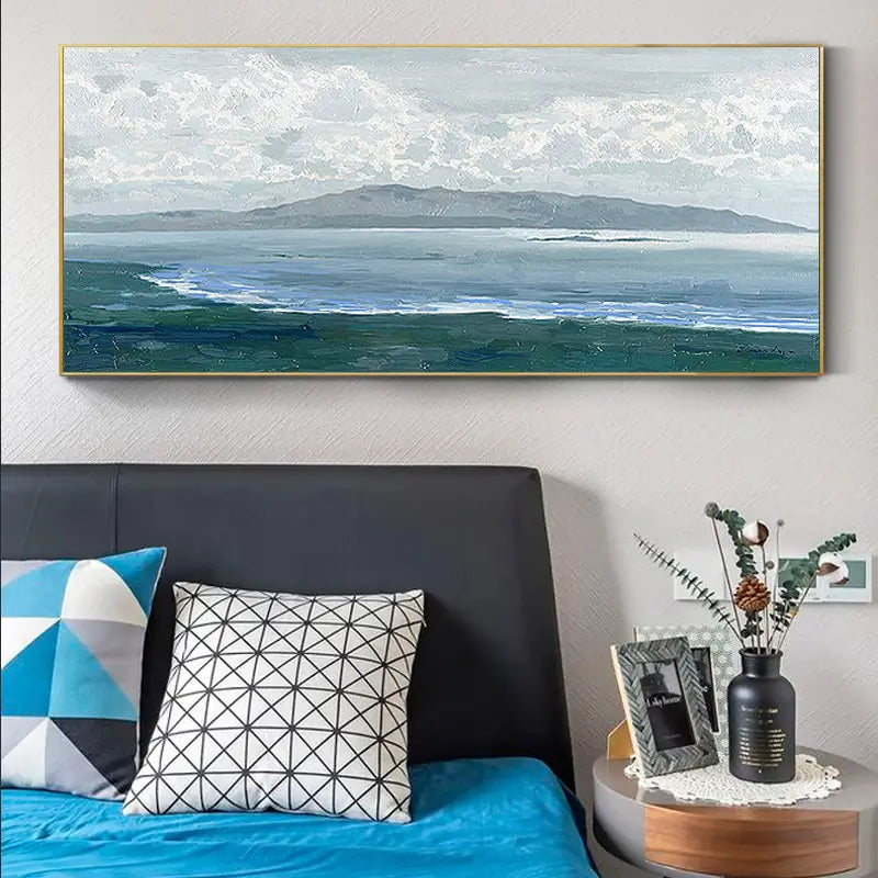 Abstract Ocean And Sky Canvas Art #OC064