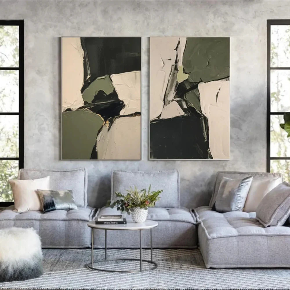 Abstract Textured Wall Art Set of 2 #VA076