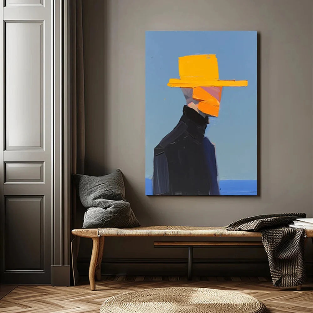 Colorful Abstract Portrait Textured Wall Art # LA009
