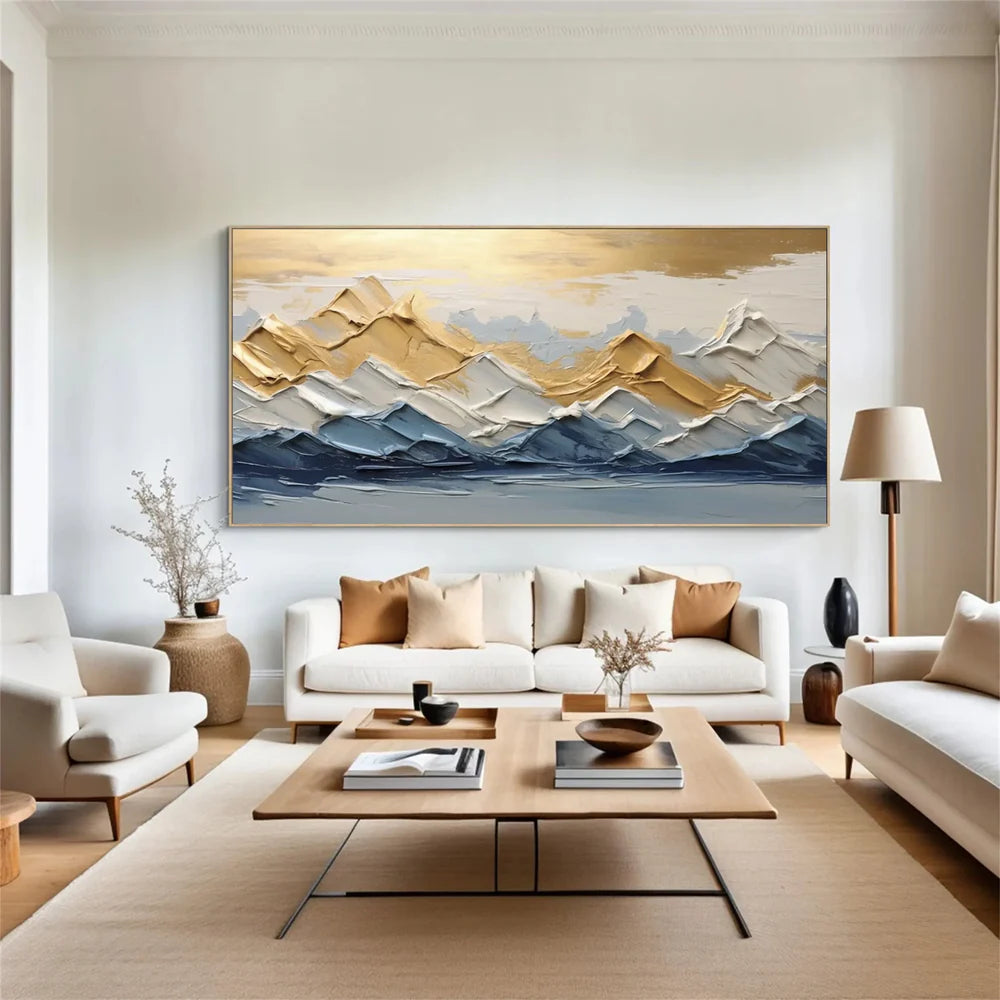 Minimalist Mountain Textured Canvas Art #BT025