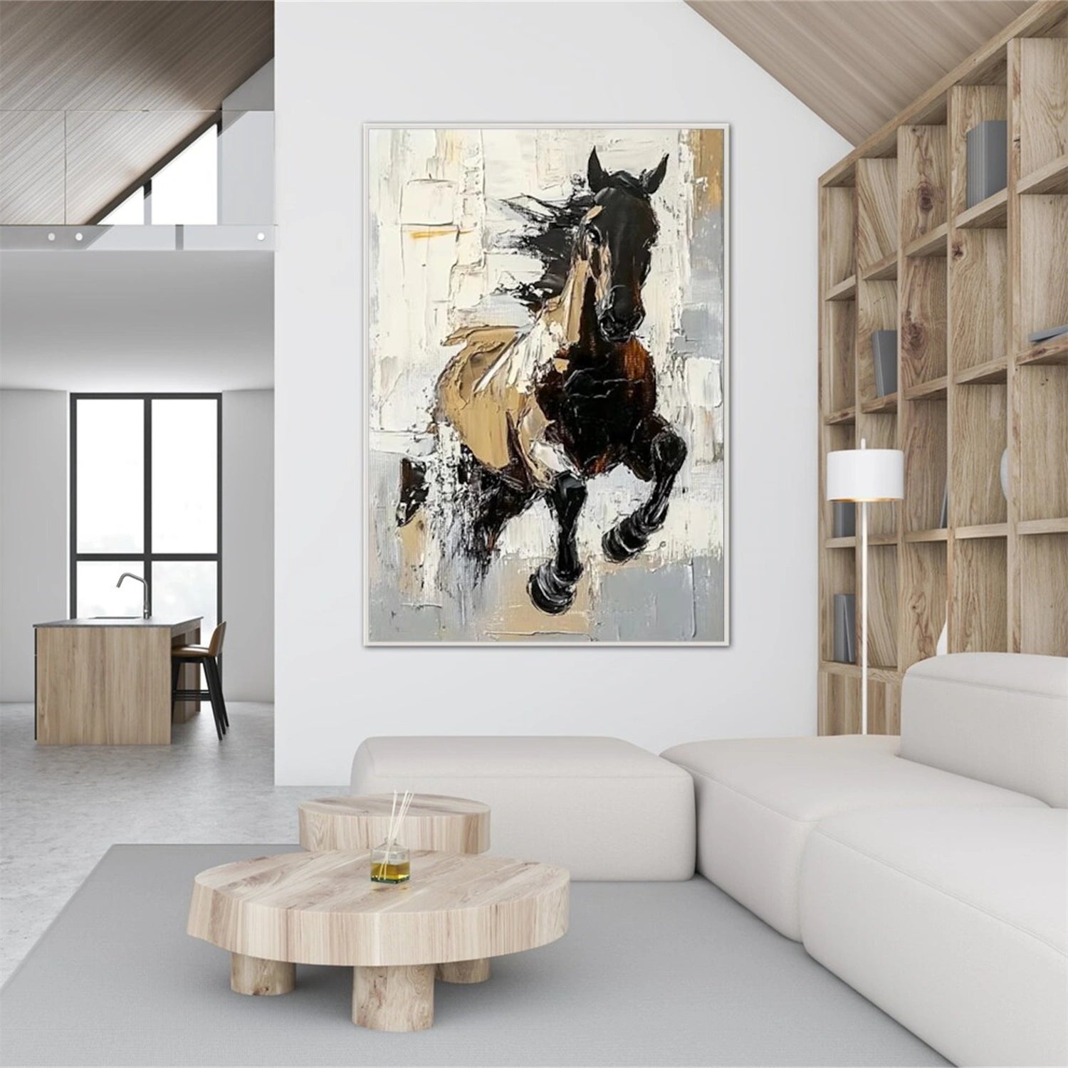 Abstract Animal Horse Canvas Art #DW101