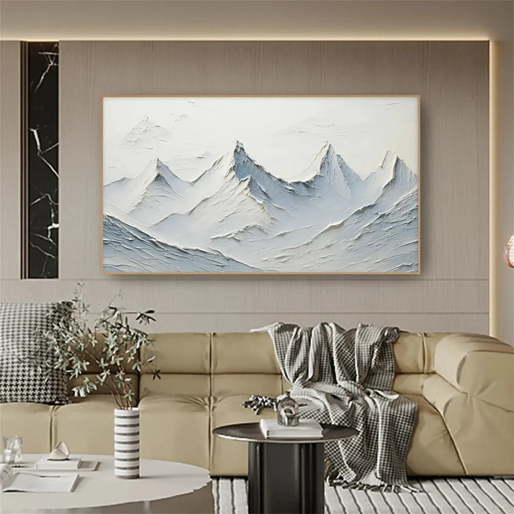 Minimalist Mountain Textured Canvas Art #BT028