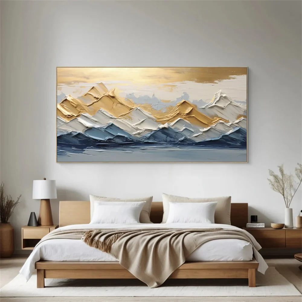 Minimalist Mountain Textured Canvas Art #BT025
