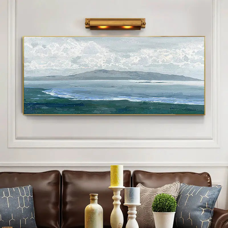 Abstract Ocean And Sky Canvas Art #OC064