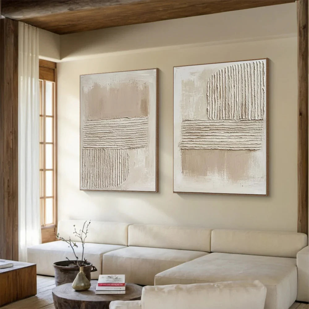 Wabi Sabi Textured Wall Art Set of 2 #VS034