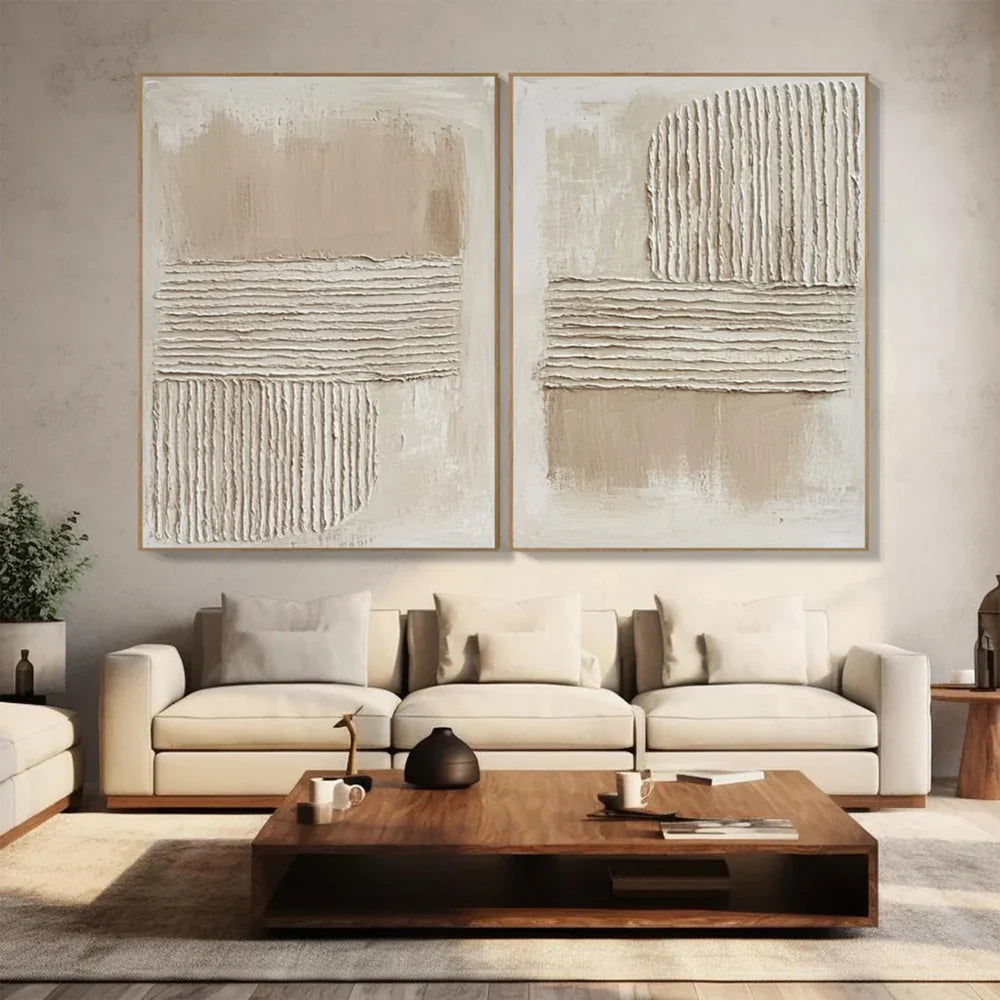 Wabi Sabi Textured Wall Art Set of 2 #VS034