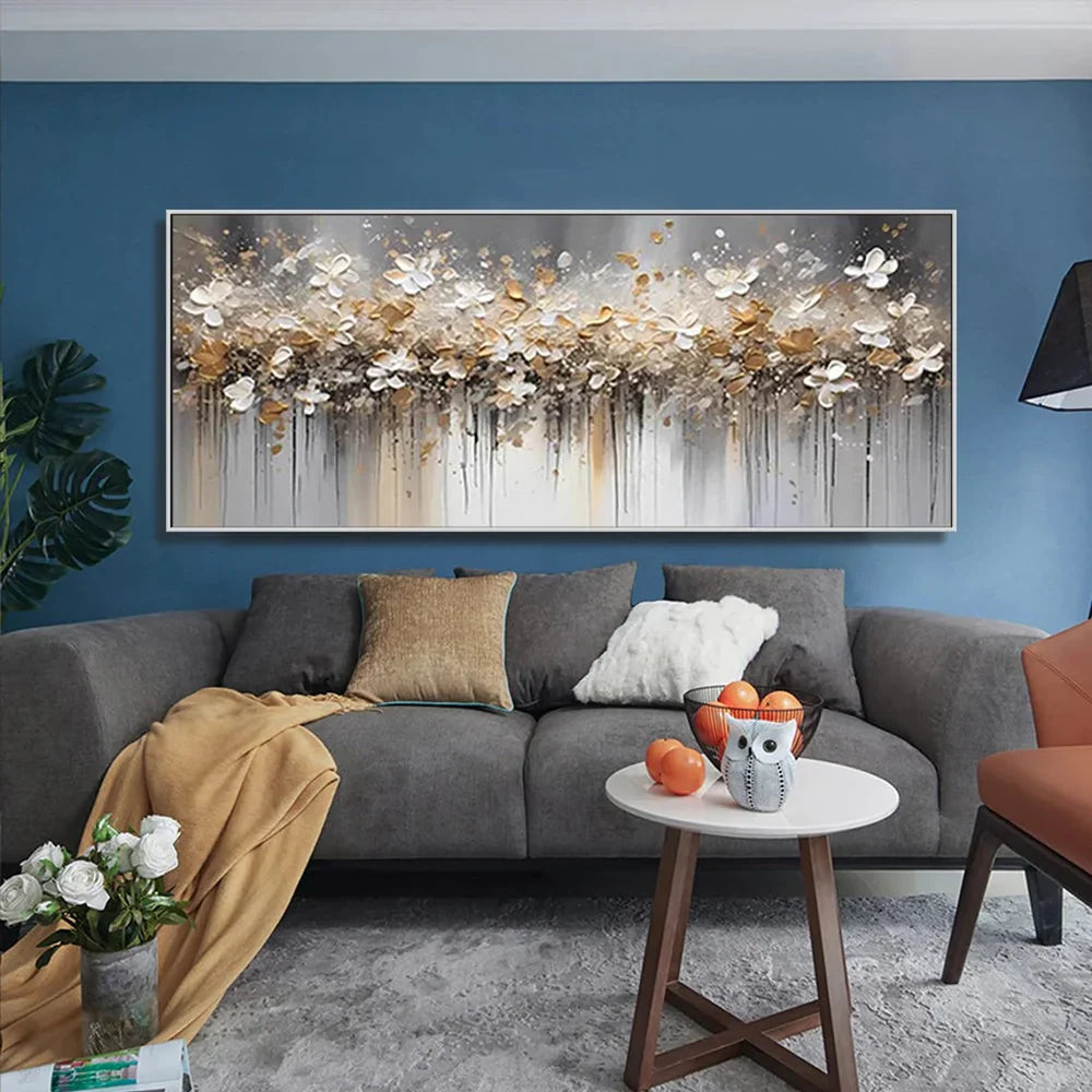 Abstract Flower And Tree Textured Canvas Art #MF003