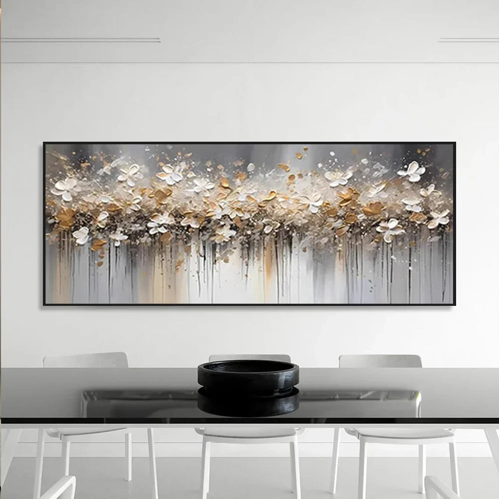 Abstract Flower And Tree Textured Canvas Art #MF003