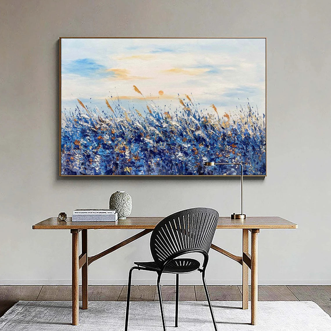 Abstract Flower And Tree Textured Canvas Art #MF034
