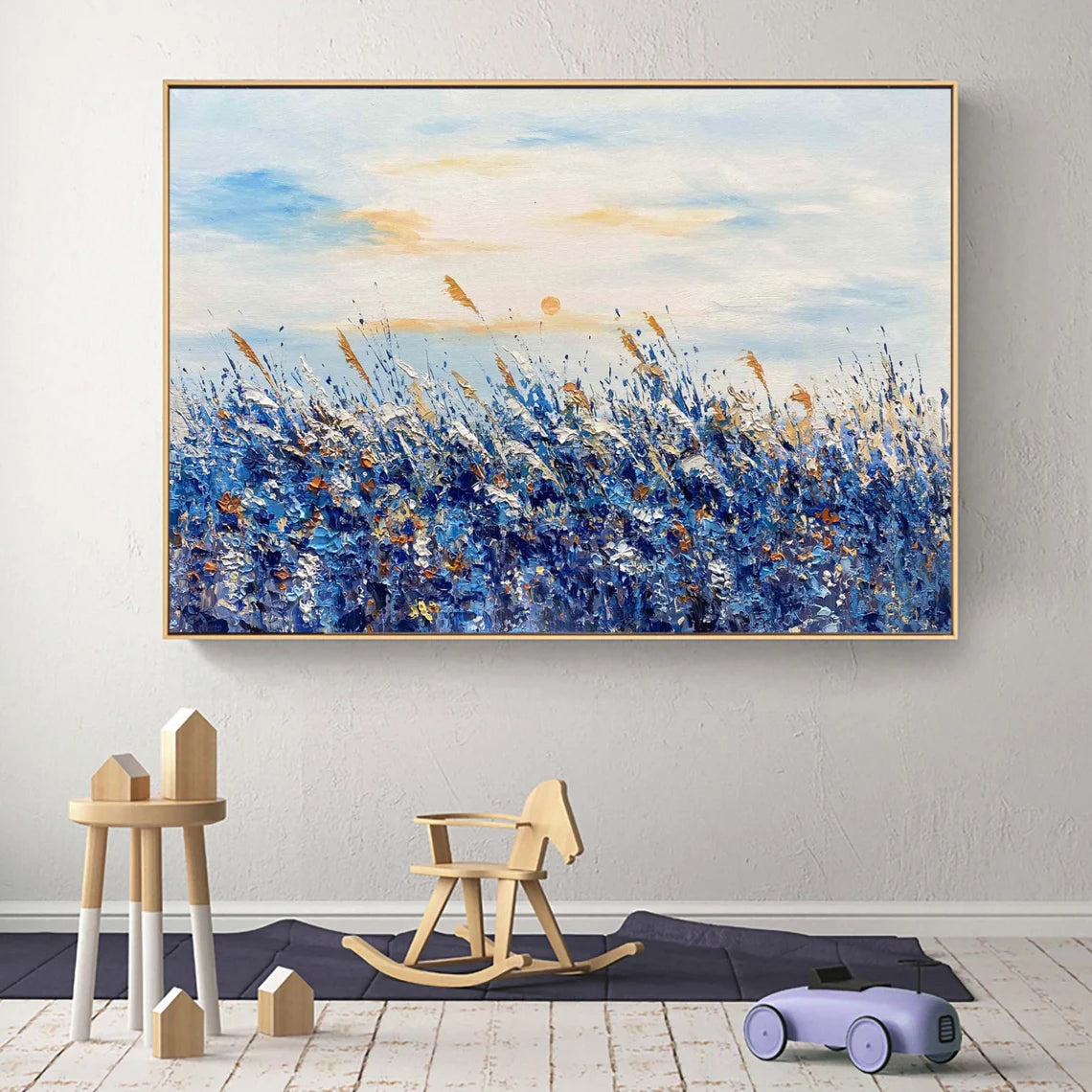 Abstract Flower And Tree Textured Canvas Art #MF034