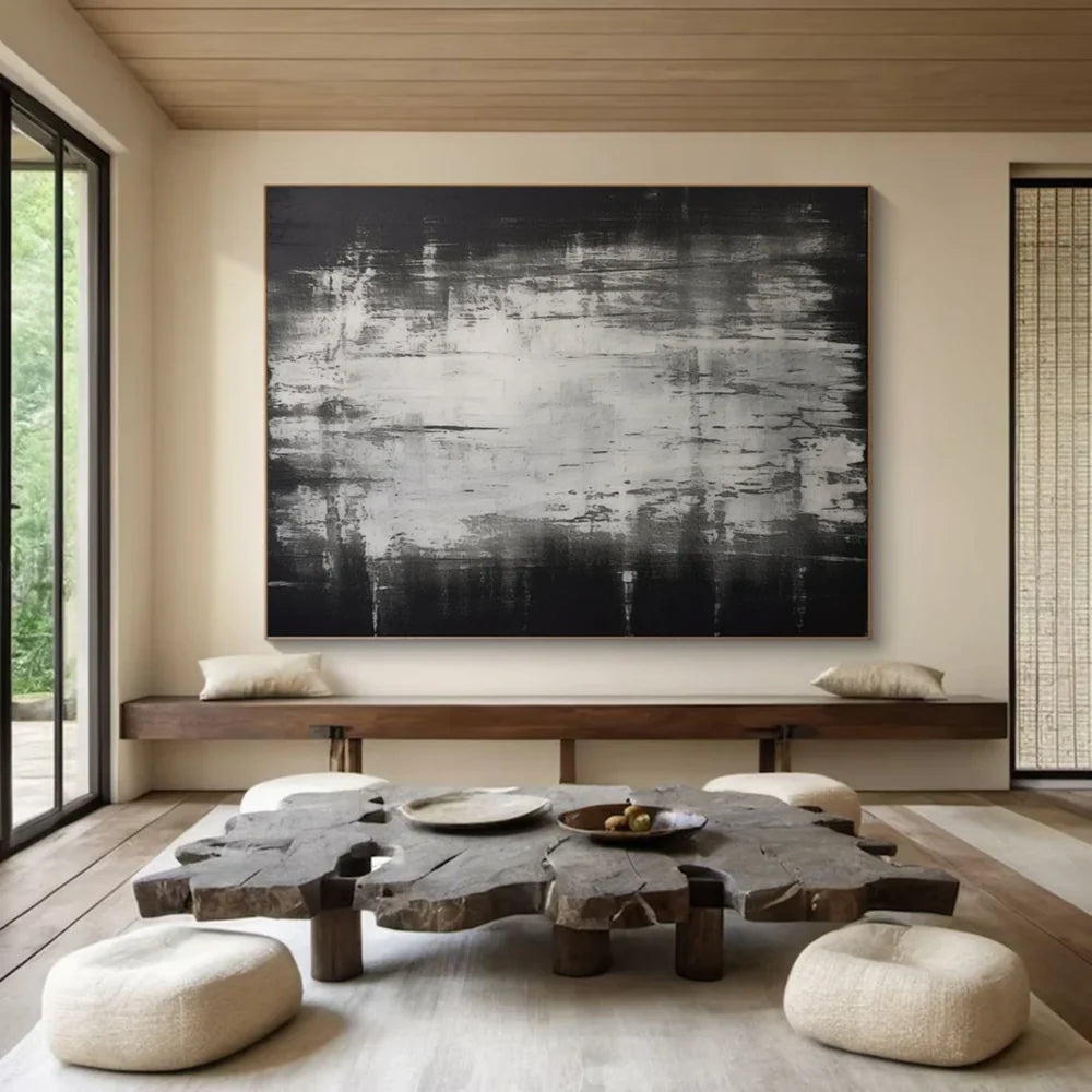 Black and White Minimalist Canvas Art #WZ052