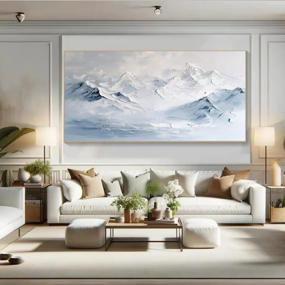 Abstract Mountain Textured Canvas Art #BT034