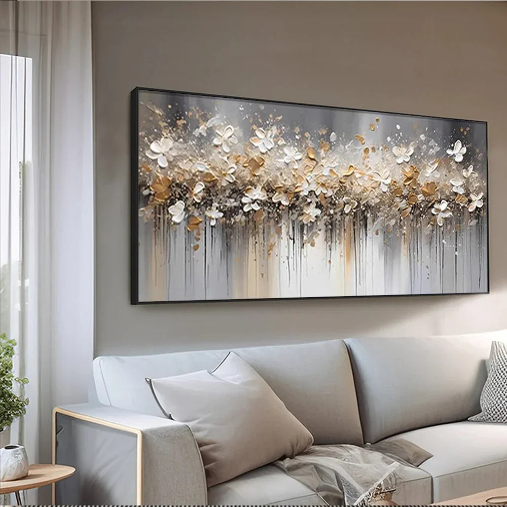 Abstract Flower And Tree Textured Canvas Art #MF003