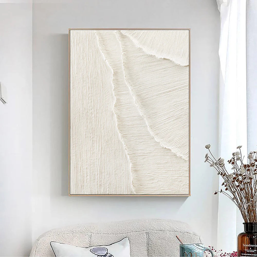 Beige Minimalist Textured Wall Art #WM006