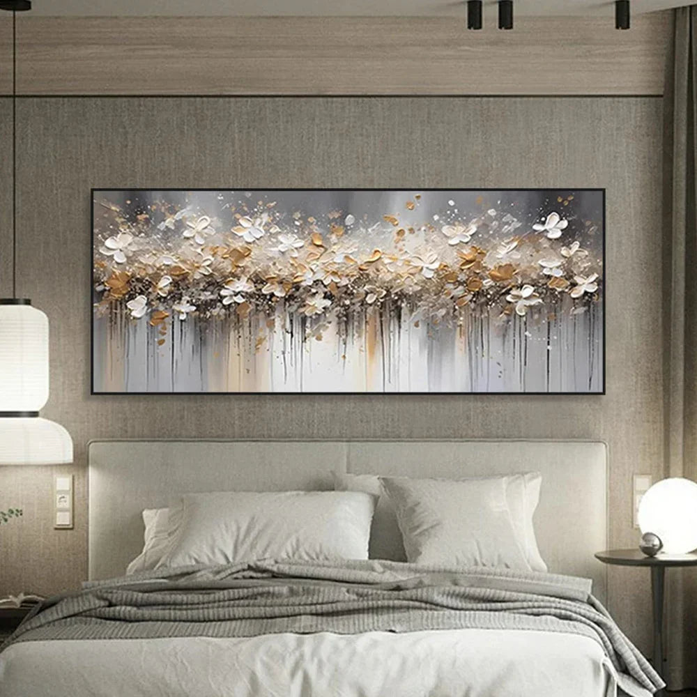 Abstract Flower And Tree Textured Canvas Art #MF003
