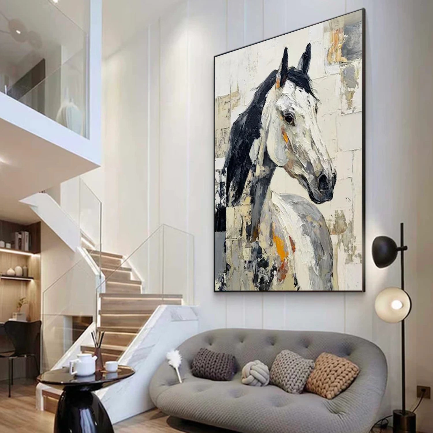 Abstract Animal Horse Canvas Art #DW100