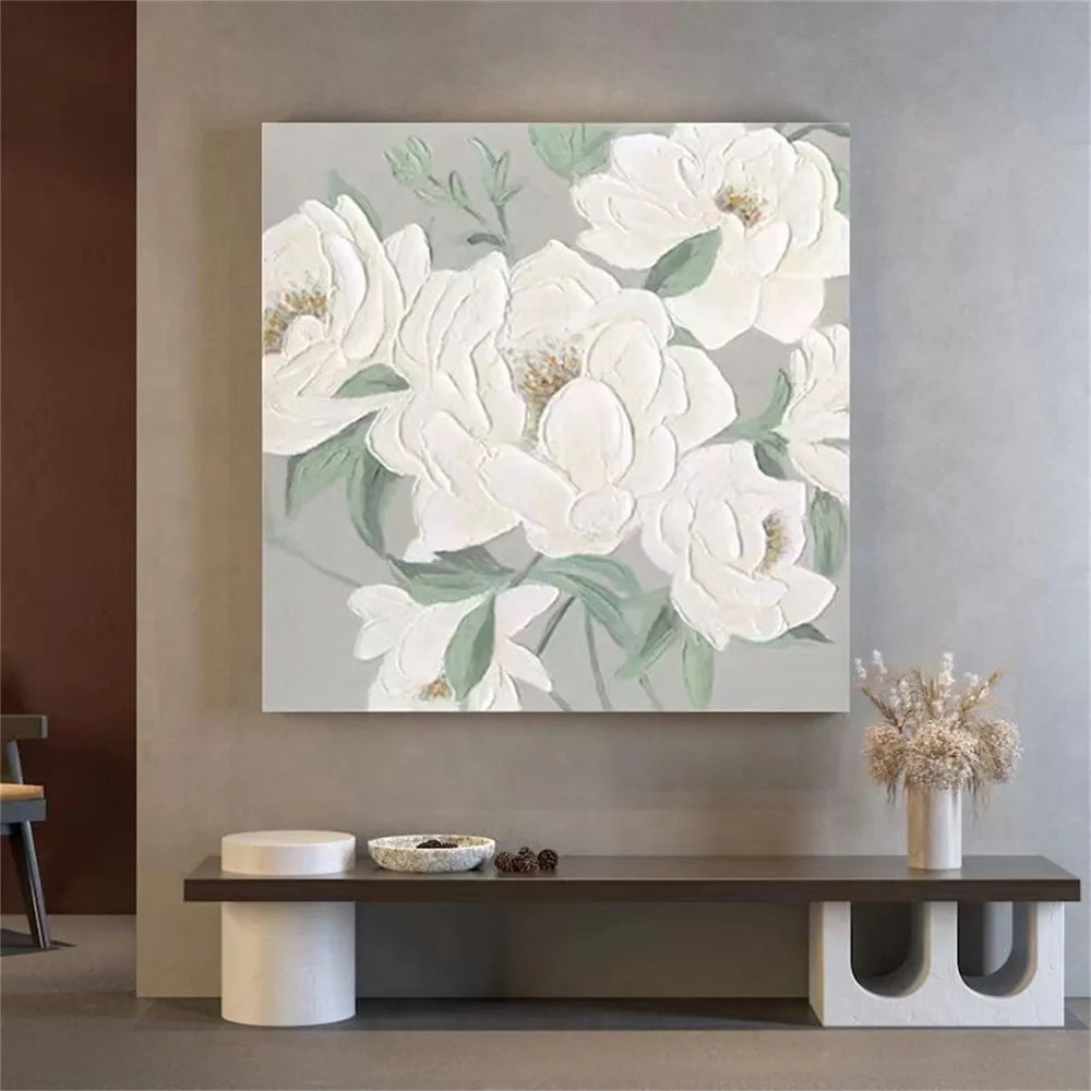 Abstract Flower And Tree Textured Canvas Art #MF055