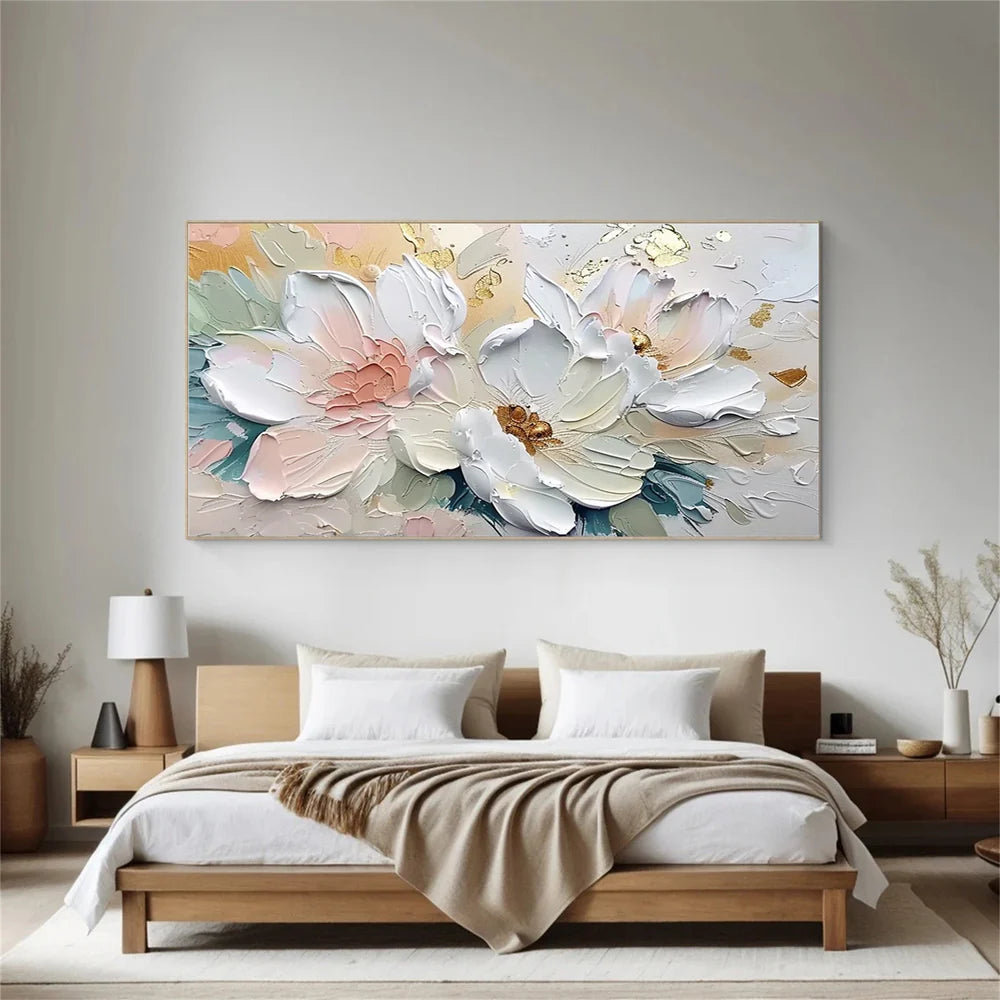 Colorful Abstract Flower And Tree Textured Canvas Art #MF050