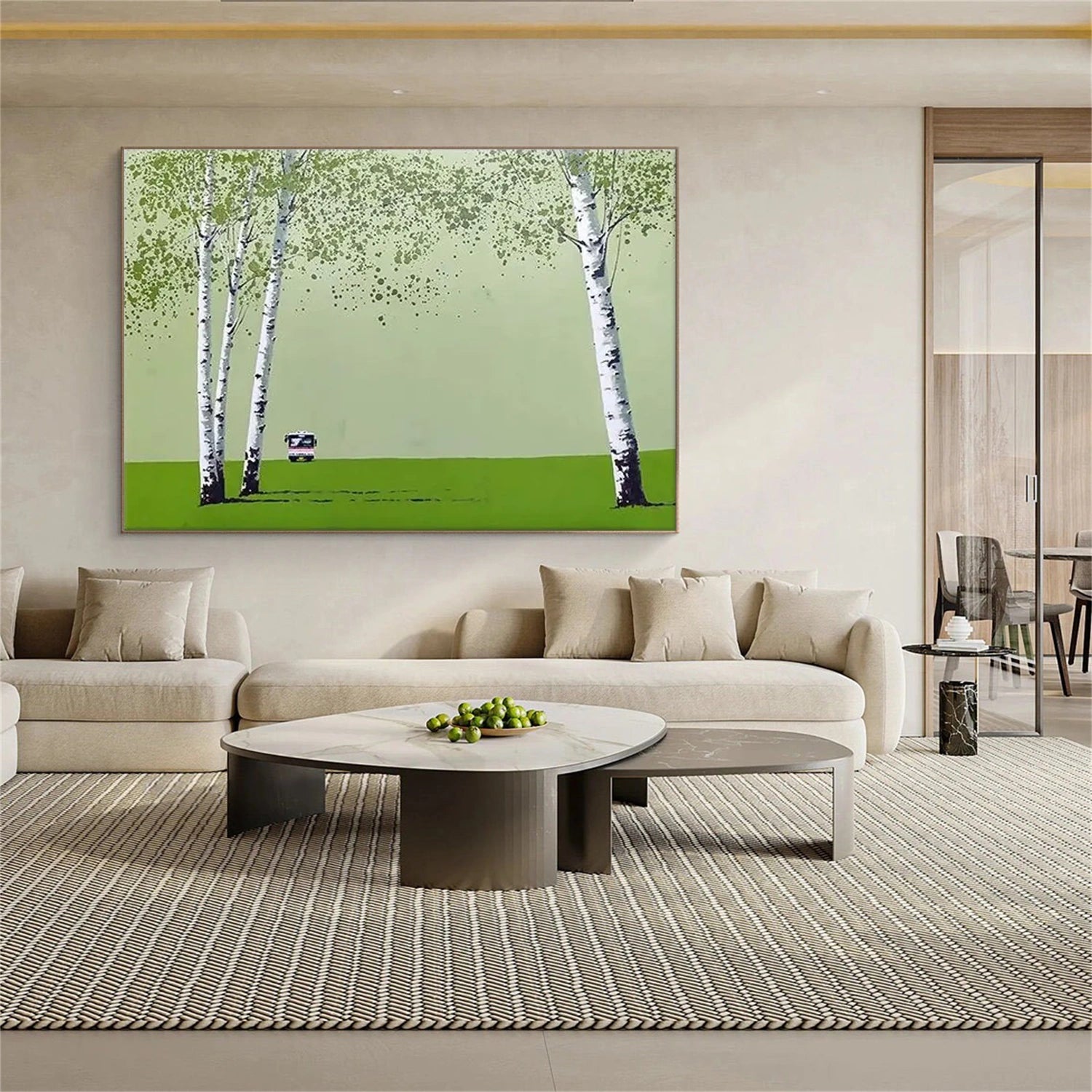Abstract Flower And Tree Canvas Art  #MF147