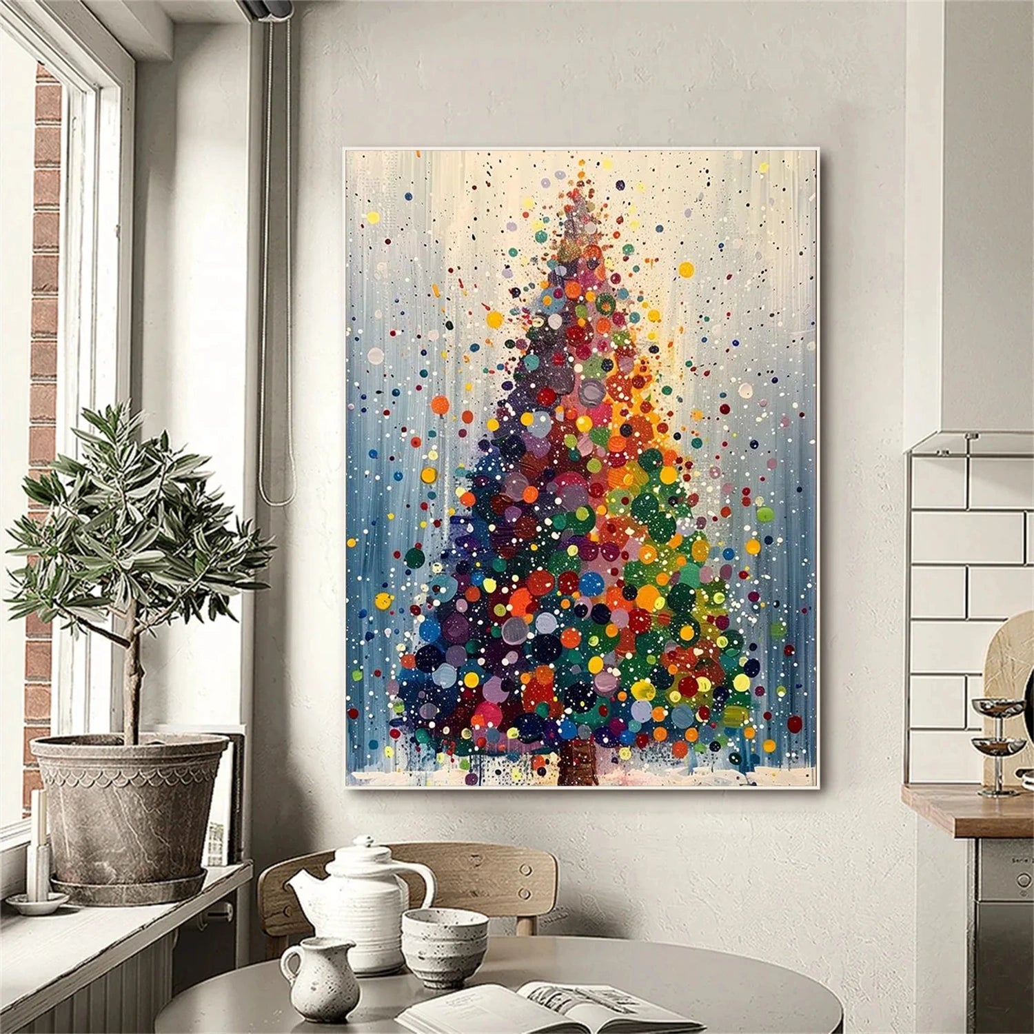 Abstract Flower And Tree Canvas Art  #MF150