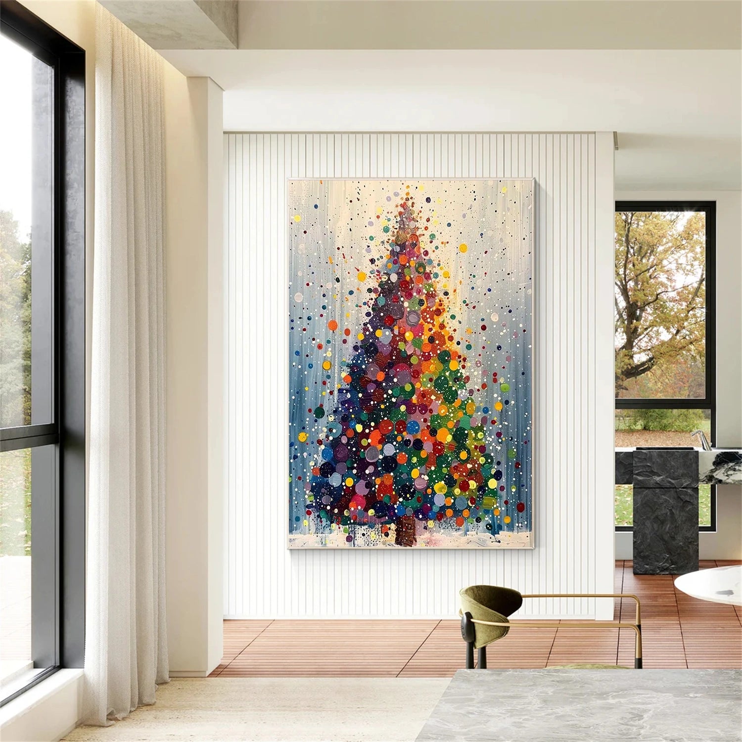 Abstract Flower And Tree Canvas Art  #MF150