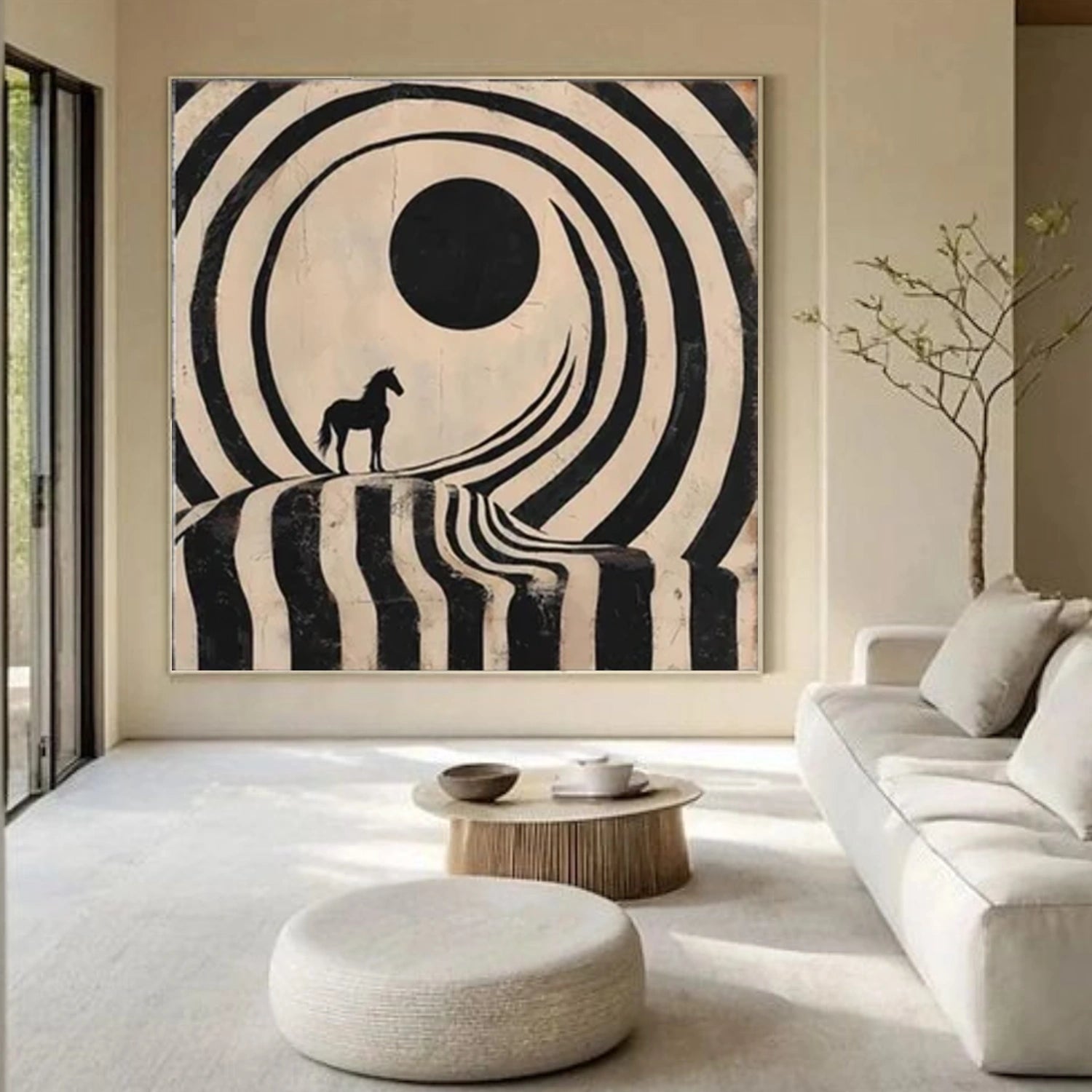 Abstract Animal Horse Canvas Art #DW113